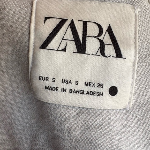 ZARA Women's Off-White Denim cropped Jean Jacket Sz Small preloved - Picture 2 of 9